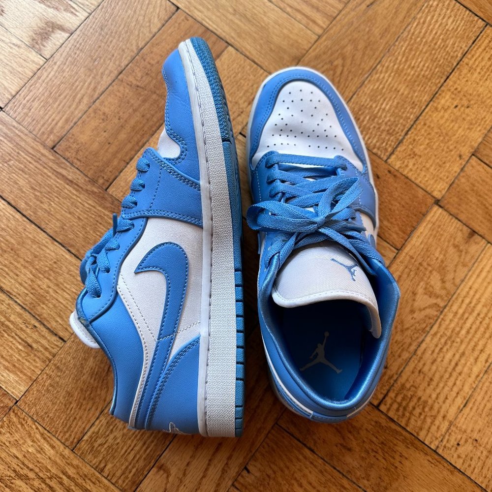Nike Air Jordan 1 Low UNC Sneaker in University Blue (Women's 10)